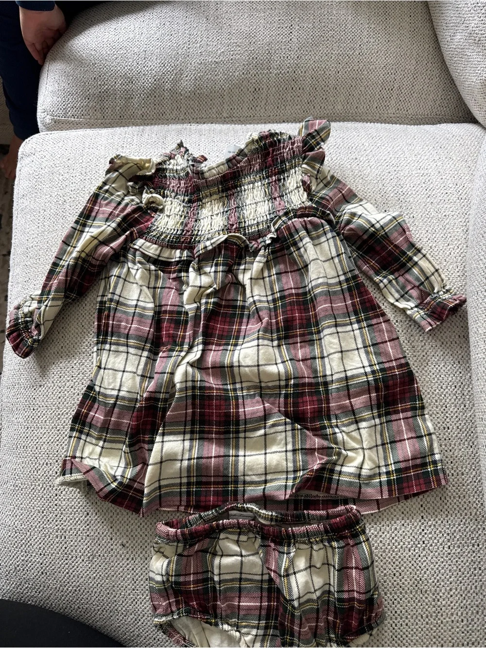 Baby Girl Ralph Lauren Plaid Dress with Bloomers